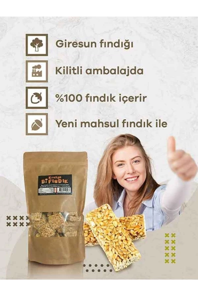 Bi Fındık Fındık Krokan Yeni Mahsul Taze Kavrulmuş Doypack Paket Kıt Kıt Yemelik Atıştırmalık Krokan 150gr - 2