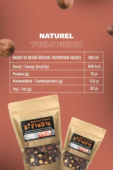 Bi Fındık NATUREL TUZLU İÇ FINDIK İRİ BOY %100 TAZE LEZZETLİ YENİ MAHSUL ÇEREZ TUZLU DOYPACK 150 GR - 3