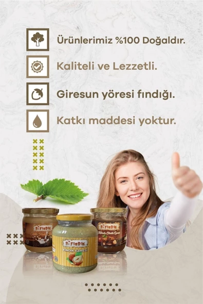 Bi Fındık Fındık Ezmesi 350G+Kakaolu Fındık Kreması 400G + Sütlü Fındık Kreması 400G