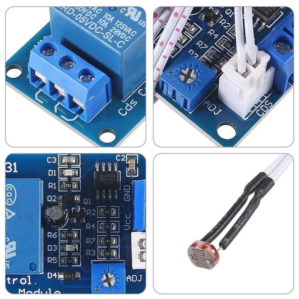 XH-M131 LDR Işık Kontrollü Gece-Gündüz Algılayıcı Röle Modülü DC 5V - 5