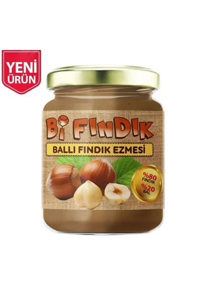 Bi Fındık Doğal Ballı Fındık Ezmesi Katkısız Atıştırmalık Kahvaltılık Sürülebilir 1.kalite 350gr Cam Kavanoz - 4
