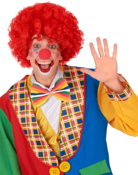 Kırmızı Renk Kıvırcık Afro Bonus Peruk - Resim 3