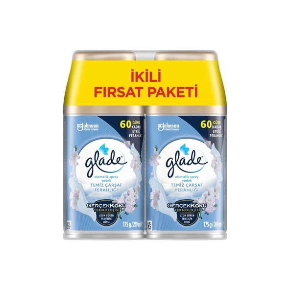 Glade Otomatik Makine Yedek Sprey Temiz Çarşaf Ferahlığı 2 x 269 ml