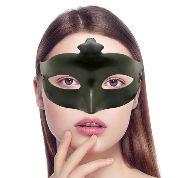 Haki Yeşil Renk Masquerade Kostüm Partisi Venedik Balo Maskesi - 2