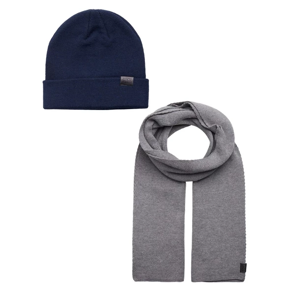 Jack&Jones Erkek Minimalist Bere & Atkı Seti - Kışlık Sıcaklık - 6