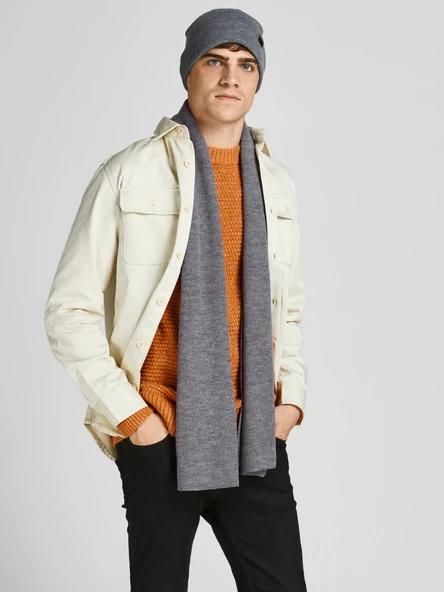 Jack&Jones Erkek Minimalist Bere & Atkı Seti - Kışlık Sıcaklık - 9