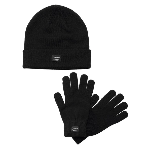 Jack&Jones Erkek Minimalist Bere & Eldiven Seti - Günlük Kışlık - 5