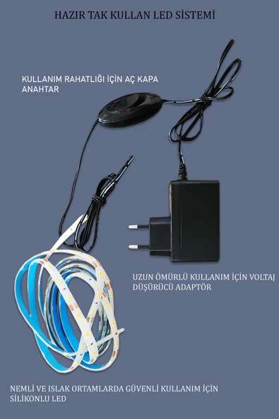 Led'li Işıklı Safir Ahşap  Beyaz Dekoratif Ayna Yuvarlak Ayna İşlemeli Duvar Aynası Tekli - 56 Cm - 7