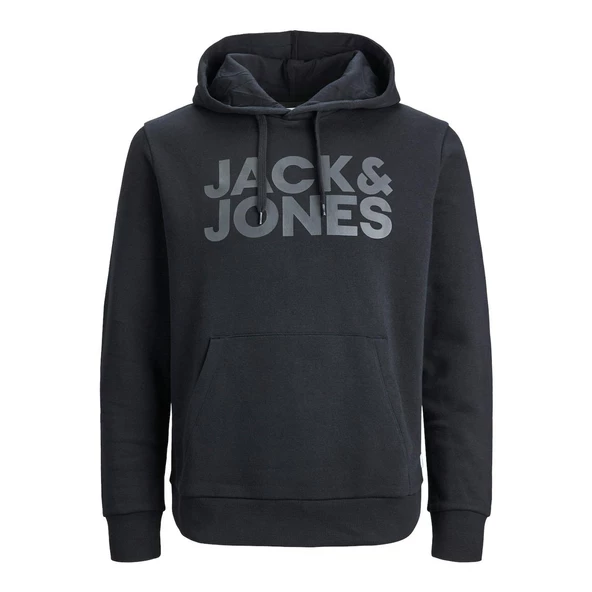 Jack & Jones 12152840 Jjecorp Logo Sweat Hood Noos Siyah Büyük