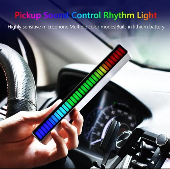 Sese Duyarlı RGB Müzik Ritim Ekolayzır 32 LED Işık Çubuğu! - 6