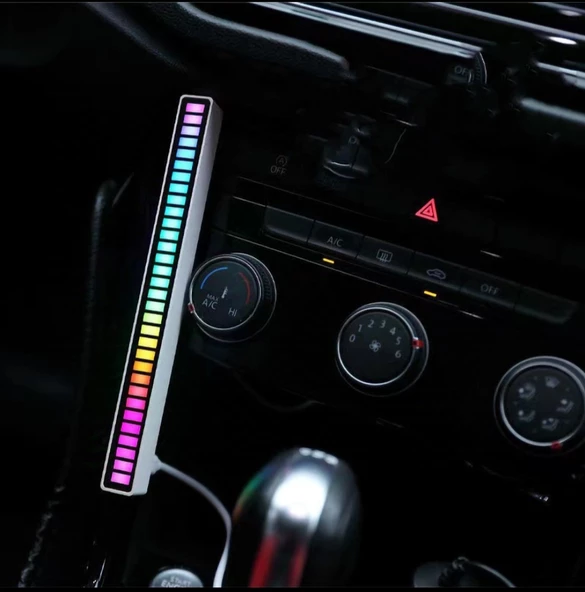 Sese Duyarlı RGB Müzik Ritim Ekolayzır 32 LED Işık Çubuğu! - 4