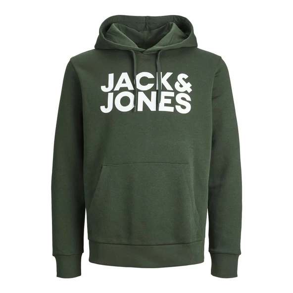 Jack & Jones 12152840 Jjecorp Logo Sweat Hood Noos Yeşil