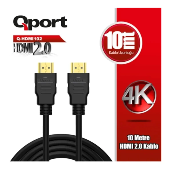 QPORT Q-HDMI102 10,0m HDMI KABLO.2.0 4K