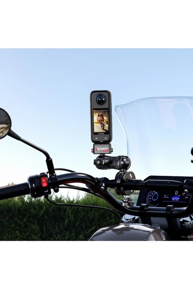 Nukrotech Kelepçe Bağlantılı 360 Aksiyon Kamera Tutucu Tak Çıkar Başlıklı - 6
