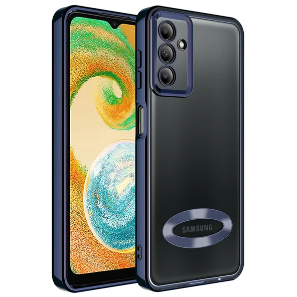 Galaxy A34 Kılıf Kamera Korumalı Logo Gösteren  Omega Kapak