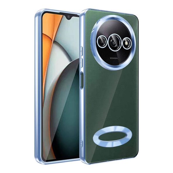 Xiaomi Redmi A3 4G 2024 Kılıf Kamera Korumalı Logo Gösteren  Omega Kapak