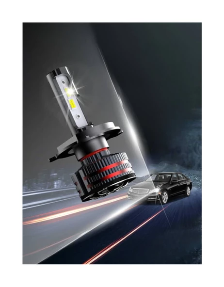 CMSOLAR Flash White Seri H4 Led Far Ampulü Çakarlı Kumandalı 50-75-100W 15.000 Lümen 6500K Beyaz Işık - 4