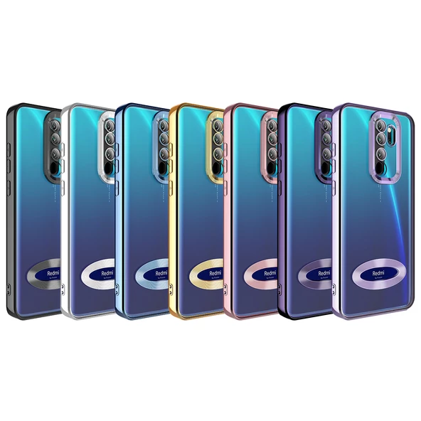 Xiaomi Redmi Note 8 Pro Kılıf Kamera Korumalı Logo Gösteren  Omega Kapak - 9