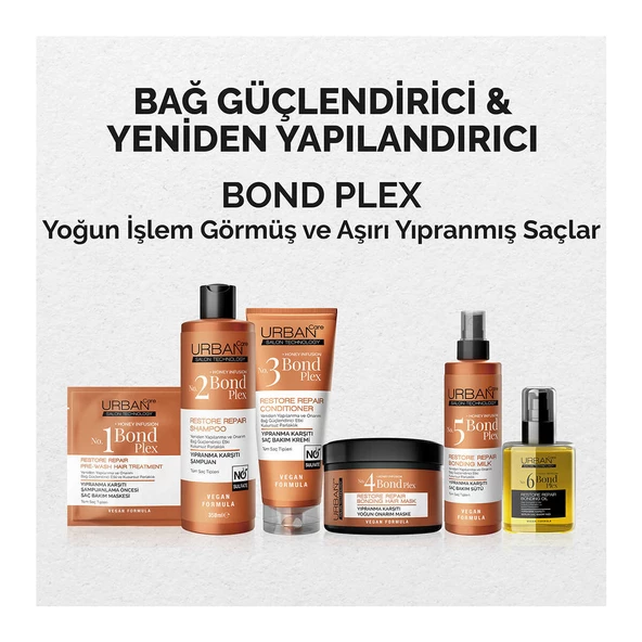 Urban Care No.1 Bond Plex Restore Repair Yıpranma Karşıtı Şampuanlama Öncesi Saç Bakım Maskesi-50 Ml-vegan