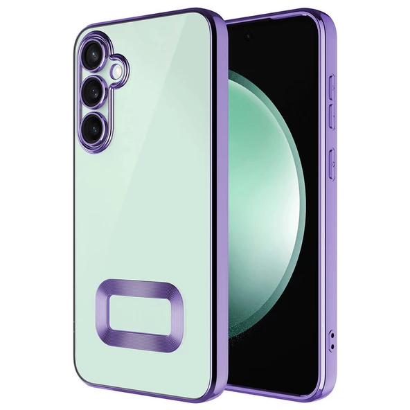 Galaxy S24 Plus Kılıf Kamera Korumalı Logo Gösteren  Omega Kapak