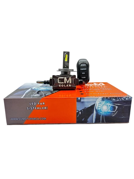 CMSOLAR Flash White Seri H11 Led Far Ampulü Çakarlı Kumandalı 50-75-100W 15.000 Lümen 6500K Beyaz Işık - 3