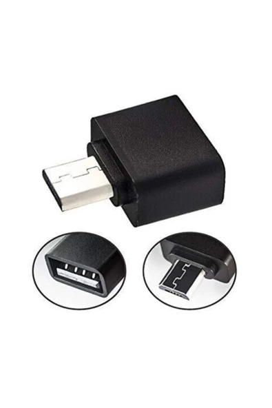Lityum Teknoloji Micro Usb To Usb Android Otg Çevirici Dönüştürücü Adaptör Siyah - 3