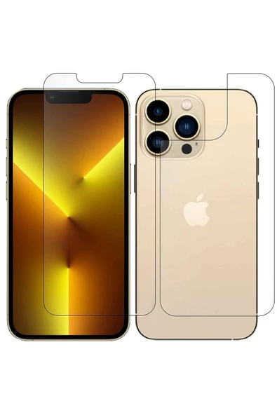 Iphone 13 Pro Max Uyumlu Ön Arka Nano Kırılmaz Cam Ekran Koruyucu