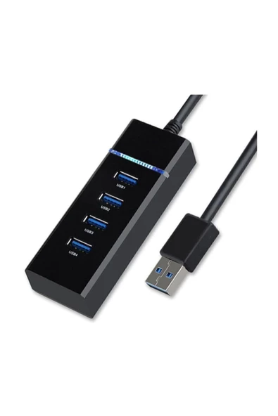 4 Port Usb Hub 3.0 Usb Çoklayıcı Usb Çoğaltıcı Switch Port Işıklı