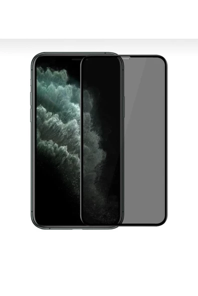 Iphone 11 Uyumlu Kaliteli Kırılmaz Cam Privacy Hayalet Tam Kaplayan Ekran Koruyucu