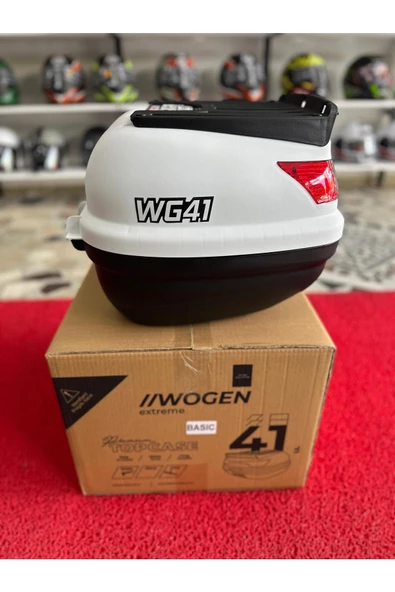 WOGEN 41 Litre Beyaz Wogen Motosiklet Arka Çanta - Resim 6