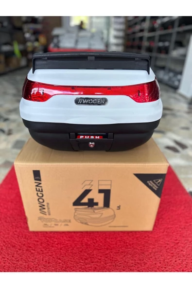 Pekars 41 Litre Wogen Sırt Dayamasız Beyaz Motosiklet Arka Çantası - Resim 5