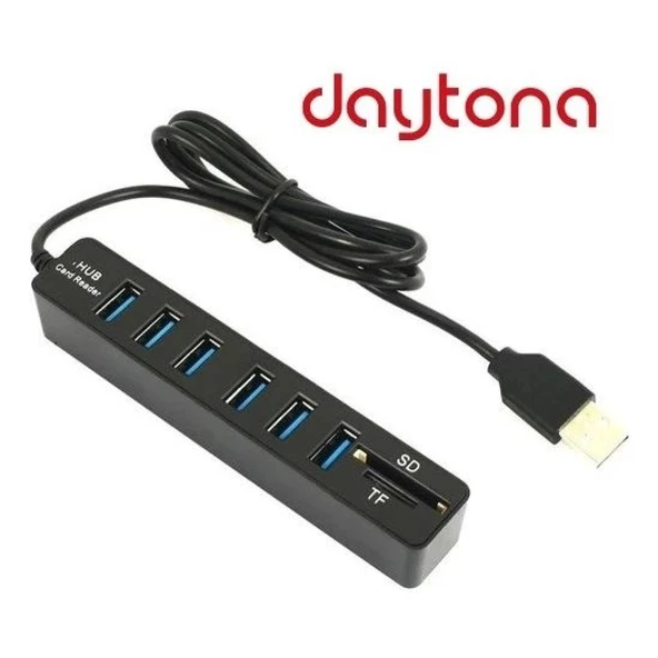 DAYTONA A4691 6'lı USB HUB+Kart Okuyucu