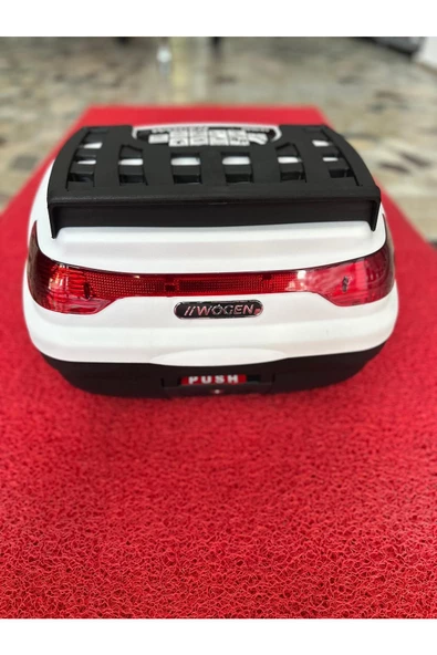 WOGEN 41 Litre Beyaz Wogen Motosiklet Arka Çanta - Resim 2