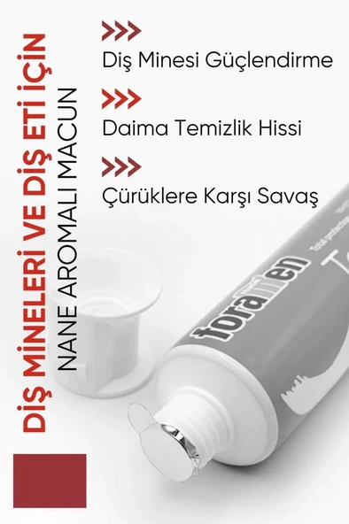 Foramen Diş Mineleri İçin Nane Aromalı Beyazlatıcı VEGAN Diş Macunu - 5