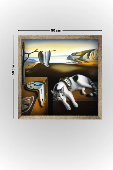 Belleğin Azmi, Salvador Dali Kedi Posteri, Yüksek Çözünürlüklü Akıllı Kağıt Poster, Eşsiz Tasarım - Resim 2