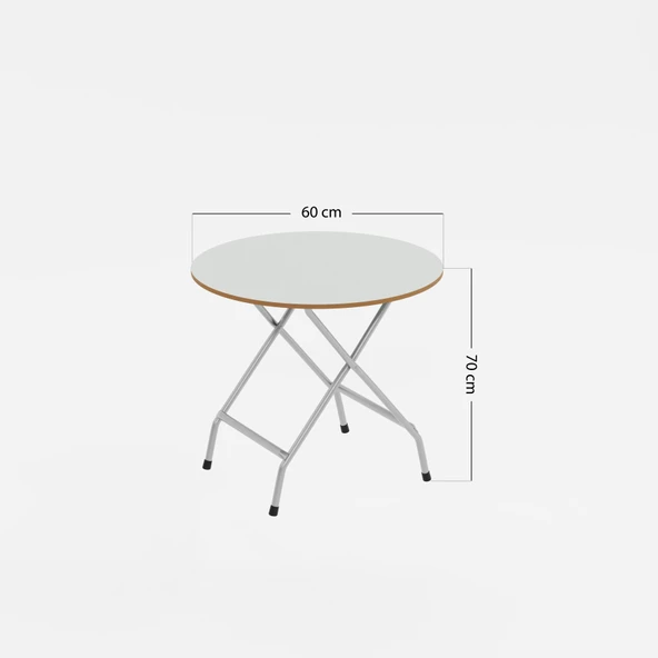 Eportatif Katlanır Masa ve 2 Adet Sandalye Seti Beyaz 1457 - Resim 10