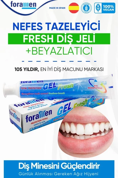 Foramen Nefes Tazeleyici Beyazlatıcı Fresh Diş Jeli 75 Ml/90 gr - 2