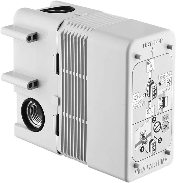 Artema A49280 Root Square 6 Parça Krom Ankastre Duş Seti - 3