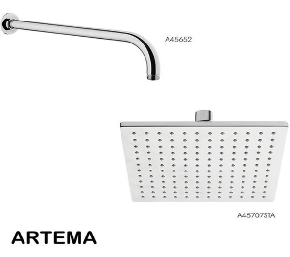 Artema A49280 Root Square 6 Parça Krom Ankastre Duş Seti - 4