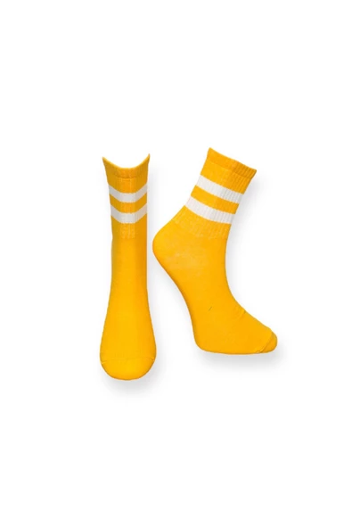 2'li Desenli Unisex Esnek Nem Alabilen Pamuklu Soket Çoraplar - Resim 5