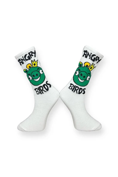 2'li Desenli Unisex Esnek Nem Alabilen Pamuklu Soket Çoraplar - Resim 6