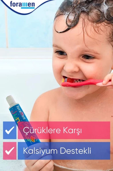 Foramen Çocuklar Için Çilek Aromalı Kalsiyum Destekli Çürüme Karşıtı Diş Macunu 50 Ml/60 gr - 6
