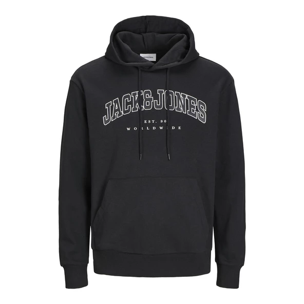 Jack & Jones 12256521 Jjecaleb Varsity Sweat Hood Noos Siyah
