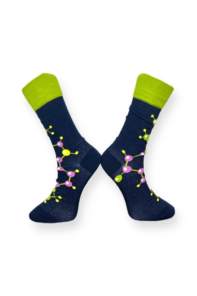 3'lü Desenli Unisex Esnek Nem Alabilen Pamuklu Soket Çoraplar - Resim 3