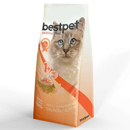 Bestpet Somonlu Kısırlaştırılmış Yetişkin Kedi Maması 15Kg