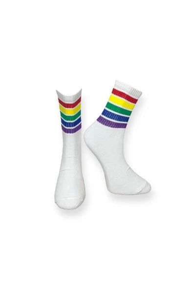 4'lü Desenli Unisex Esnek Nem Alabilen Pamuklu Soket Çoraplar - Resim 2