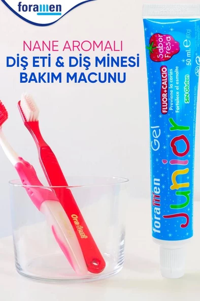 Foramen Çocuklar Için Çilek Aromalı Kalsiyum Destekli Çürüme Karşıtı Diş Macunu 50 Ml/60 gr - 8