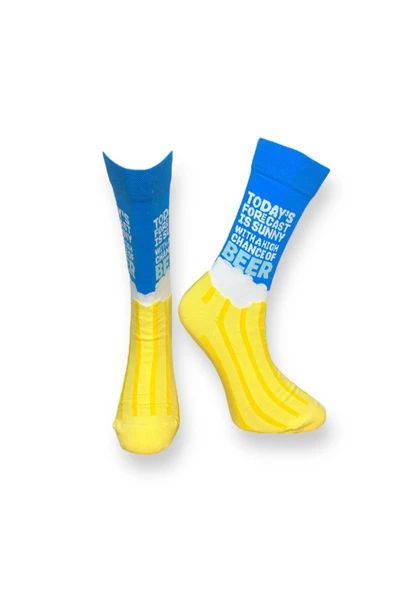 2'li Desenli Unisex Esnek Nem Alabilen Pamuklu Soket Çoraplar - Resim 5