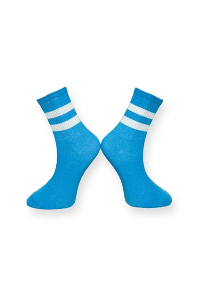 2'li Desenli Unisex Esnek Nem Alabilen Pamuklu Soket Çoraplar - Resim 3