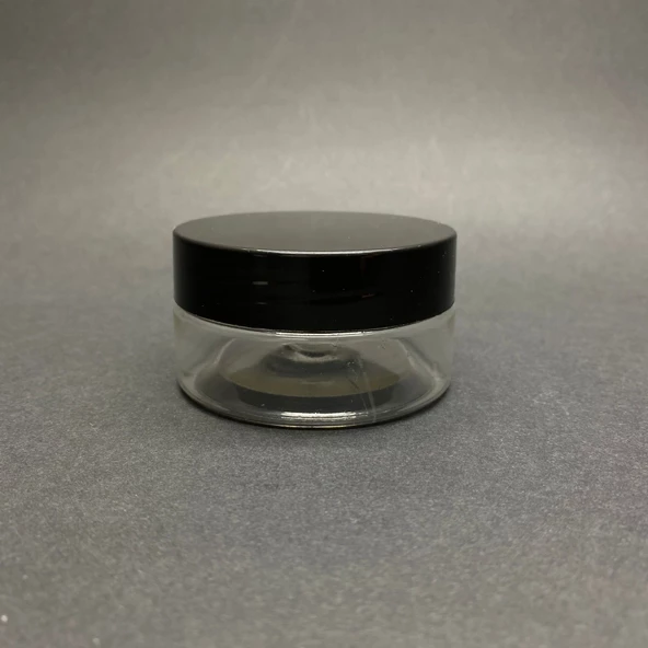 50 Ml Siyah Kapaklı  Pet Kavanoz , 50 Cc Plastik Krem Kavanozu x 6 Adet - Resim 2